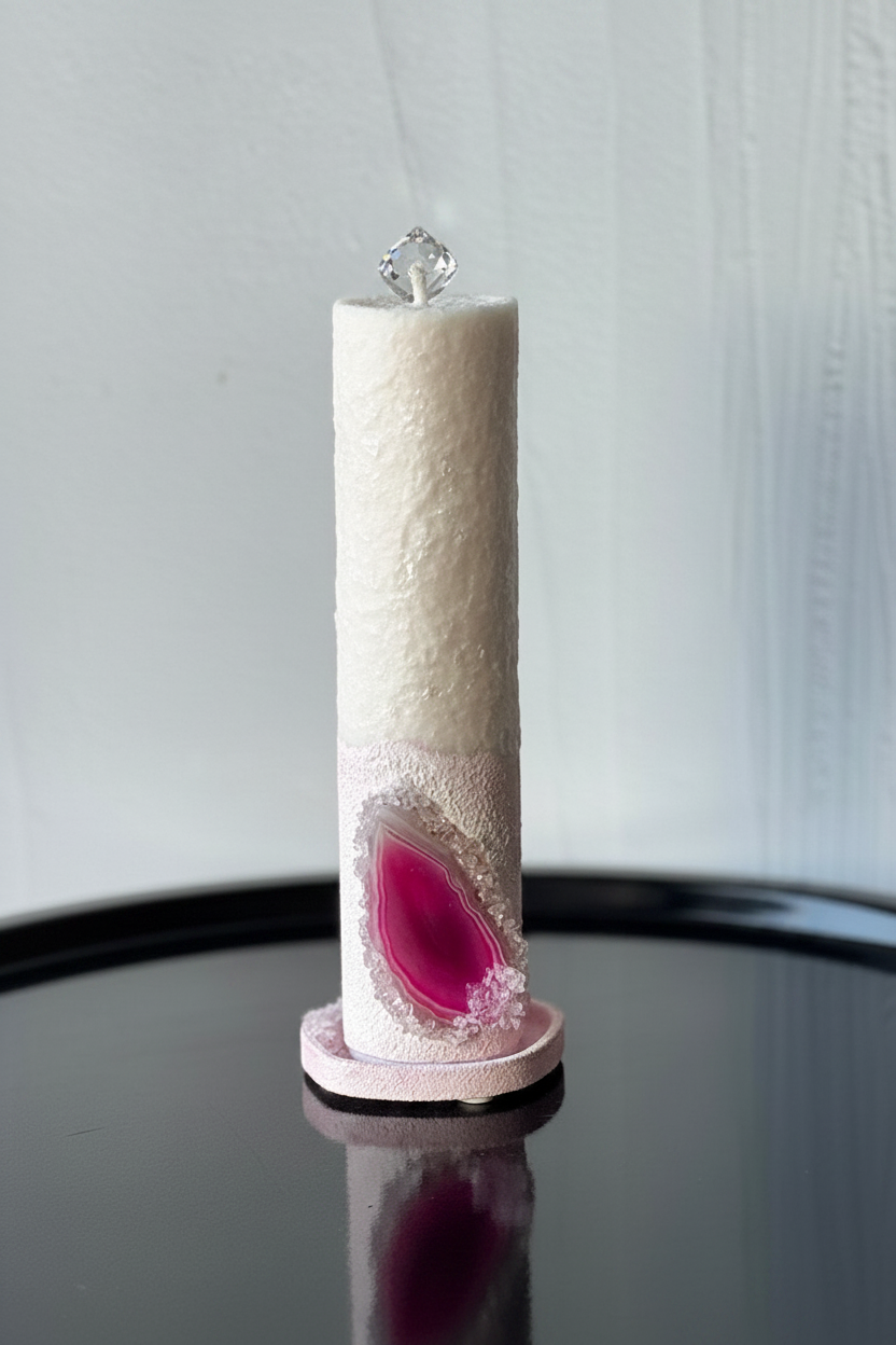 CADÈME Loui – El Yapımı Dekoratif Soya Wax Mum, beyaz arka plan