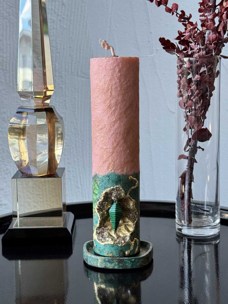 CADÈME Malakhit– El Yapımı Dekoratif Soya Wax Mum